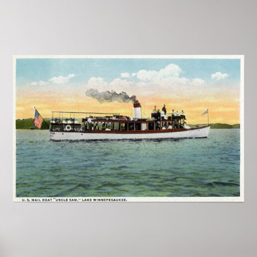 Uitzicht van de US Mail Boat oom Sam Poster (Voorkant)