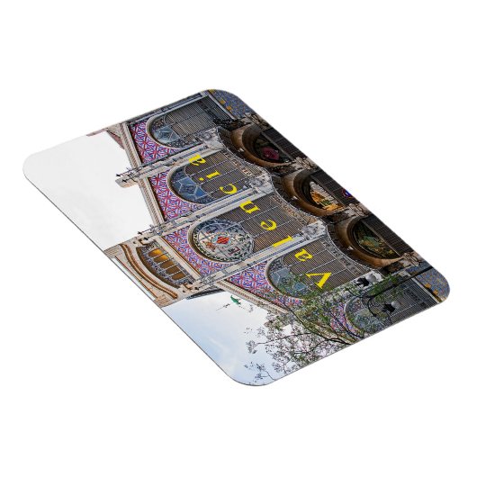 Uitzicht van de Valenciaanse markt. Magneet (Rechterzijde)