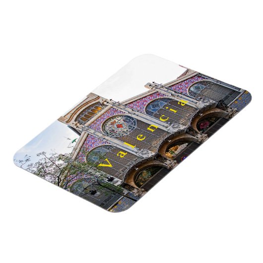 Uitzicht van de Valenciaanse markt. Magneet (Linkerzijde)