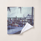 Uitzicht van de valentijns, Harbour Island, Bahama Bad Handdoek (Wasdoekje)