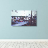 Uitzicht van de valentijns, Harbour Island Canvas Afdruk (Insitu (Houten vloer))