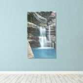 Uitzicht van de vallei van de gordijn canvas afdruk (Insitu (Houten vloer))