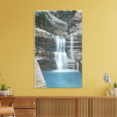 Uitzicht van de vallei van de gordijn canvas afdruk (Insitu (Woonkamer))