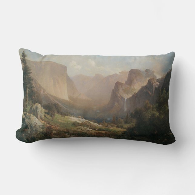 Uitzicht van de vallei van Yosemite Lumbar Pillow Kussen (Voorkant)