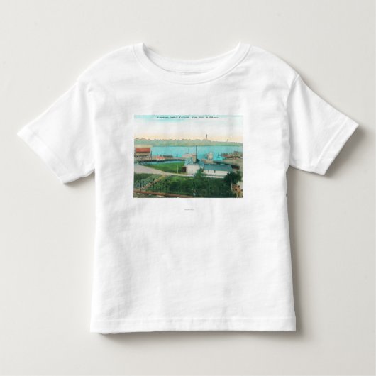 Uitzicht van de Vallejo Waterfront en Mare Islan Kinder Shirts (Voorkant)