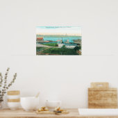 Uitzicht van de Vallejo Waterfront en Mare Islan Poster (Keuken)