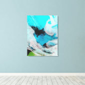 Uitzicht van de valse kleur Polynya (open water) Canvas Afdruk (Insitu (Houten vloer))