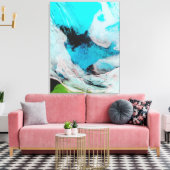 Uitzicht van de valse kleur Polynya (open water) Canvas Afdruk (Insitu (Woonkamer))