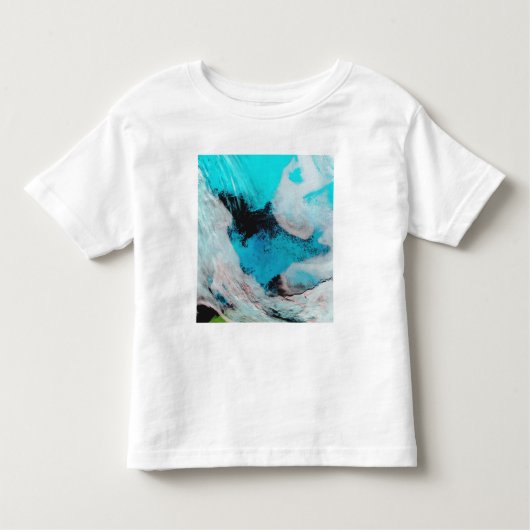 Uitzicht van de valse kleur Polynya (open water) Kinder Shirts (Voorkant)
