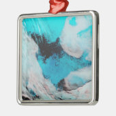 Uitzicht van de valse kleur Polynya (open water) Metalen Ornament (Links)