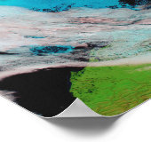 Uitzicht van de valse kleur Polynya (open water) Poster (Hoek)