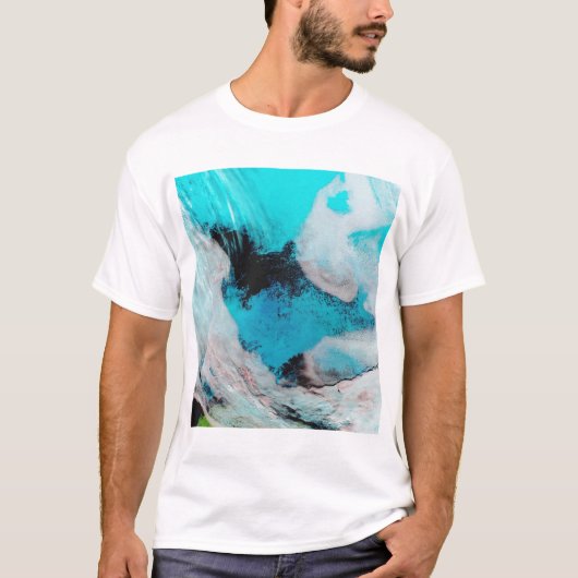 Uitzicht van de valse kleur Polynya (open water) T-shirt (Voorkant)
