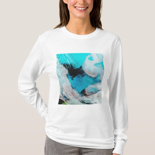 Uitzicht van de valse kleur Polynya (open water) T-shirt (Voorkant)