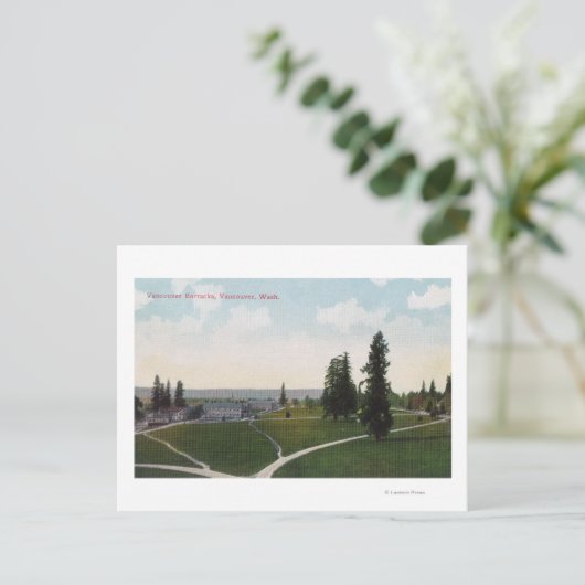 Uitzicht van de Vancouver-barakken Briefkaart (Staand voorkant)
