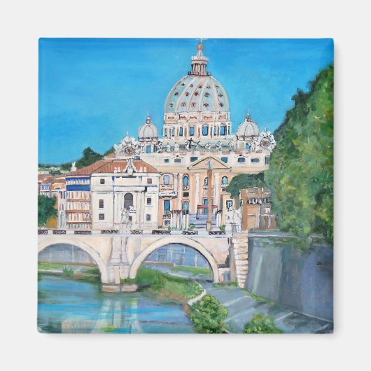 Uitzicht van de Vaticaanse Stadsmagneet Magneet (Voorkant)