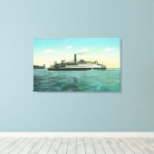 Uitzicht van de veerboot Oakland Canvas Afdruk (Insitu (Houten vloer))