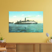 Uitzicht van de veerboot Oakland Canvas Afdruk (Insitu (Woonkamer))