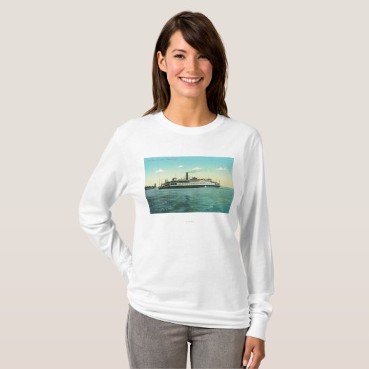 Uitzicht van de veerboot Oakland T-shirt (Voorkant volledig)
