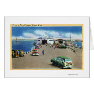 Uitzicht van de veerboot op de pier