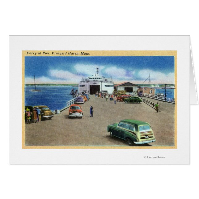 Uitzicht van de veerboot op de pier (Voorkant Horizontaal)