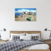 Uitzicht van de veerboot op de pier canvas afdruk (Insitu (Slaapkamer))