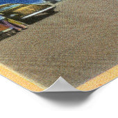 Uitzicht van de veerboot op de pier poster (Hoek)