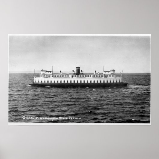 Uitzicht van de veerboot Quinault Poster (Voorkant)