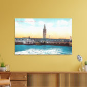 Uitzicht van de veerwielslips en -toren canvas afdruk (Insitu (Woonkamer))