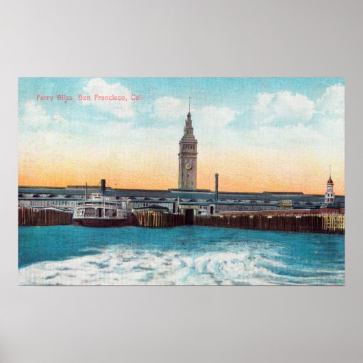 Uitzicht van de veerwielslips en -toren poster (Voorkant)