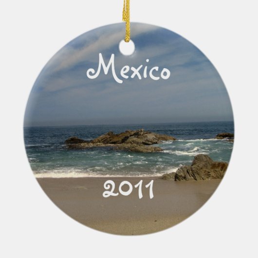 Uitzicht van de ventilatie; Mexico Souvenir Keramisch Ornament (Achterkant)