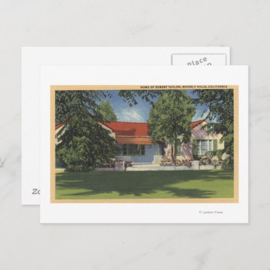 Uitzicht van de verblijfplaats van Robert Taylor Briefkaart (Voorkant / Achterkant)