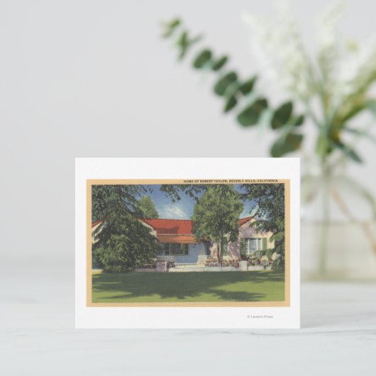 Uitzicht van de verblijfplaats van Robert Taylor Briefkaart (Staand voorkant)