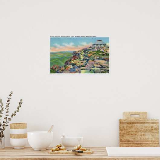 Uitzicht van de vergaderzaal van de top, Elevator  Poster (Keuken)