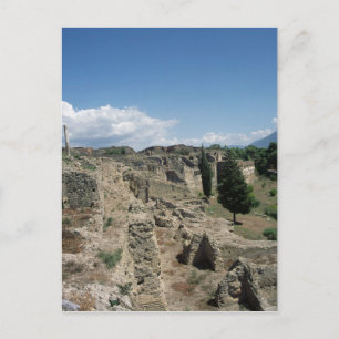 Uitzicht van de verwoeste stad briefkaart