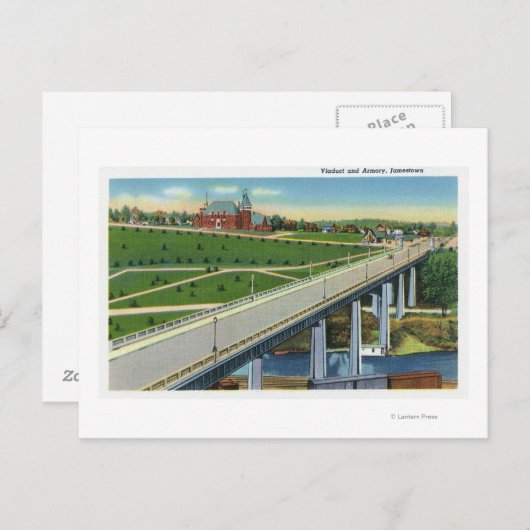 Uitzicht van de Viaduct en buitenkant van de Armor Briefkaart (Voorkant / Achterkant)