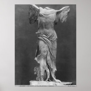 Uitzicht van de Victory Samothrace in het museum v Poster