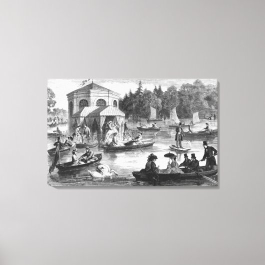 Uitzicht van de vijver van de Rekenkamer te Fontai Canvas Afdruk (Voorkant)