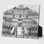 Uitzicht van de Villa Aldobrandini uit de tuin (nl Fotoplaat (Zijkant)