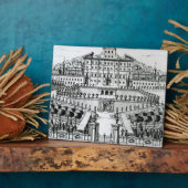 Uitzicht van de Villa Aldobrandini uit de tuin (nl Fotoplaat (Zijkant)