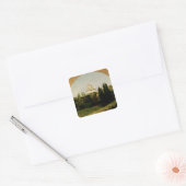 Uitzicht van de Villa Medici, Rome Vierkante Sticker (Envelop)