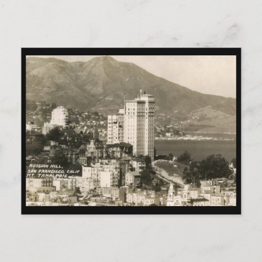 Uitzicht van de Vintage van San Francisco Briefkaart (Voorkant)