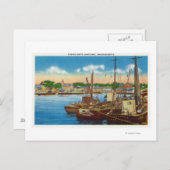 Uitzicht van de Vissende boten in de haven Briefkaart (Voorkant / Achterkant)