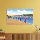 Uitzicht van de visserij zalm Gevist Canvas Afdruk (Insitu (Woonkamer))