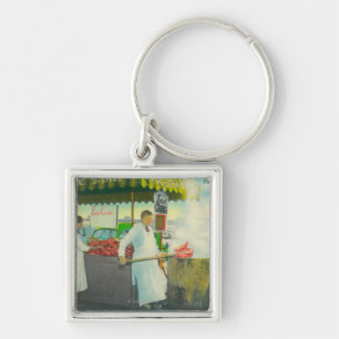 Uitzicht van de Visserijkruid, krabben aan het wer Sleutelhanger