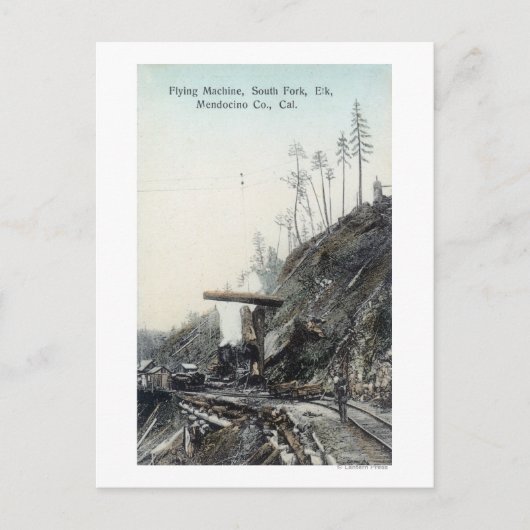 Uitzicht van de vliegmachine, South Fork Elk, CA Briefkaart (Voorkant)