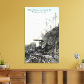 Uitzicht van de vliegmachine, South Fork Elk, CA Canvas Afdruk (Insitu (Woonkamer))