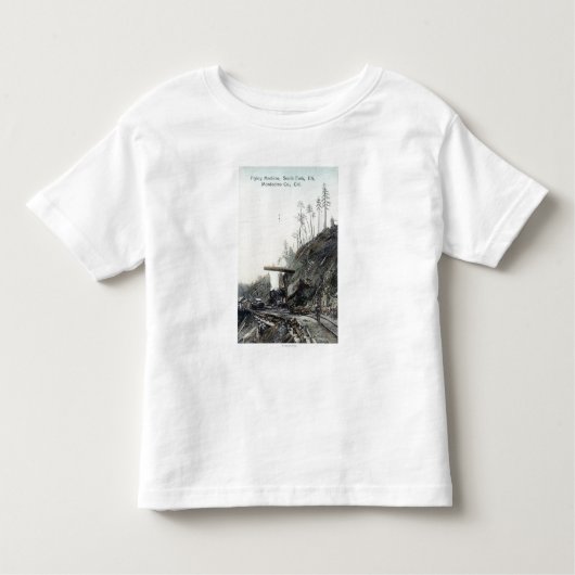 Uitzicht van de vliegmachine, South Fork Elk, CA Kinder Shirts (Voorkant)