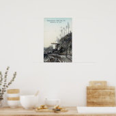 Uitzicht van de vliegmachine, South Fork Elk, CA Poster (Keuken)
