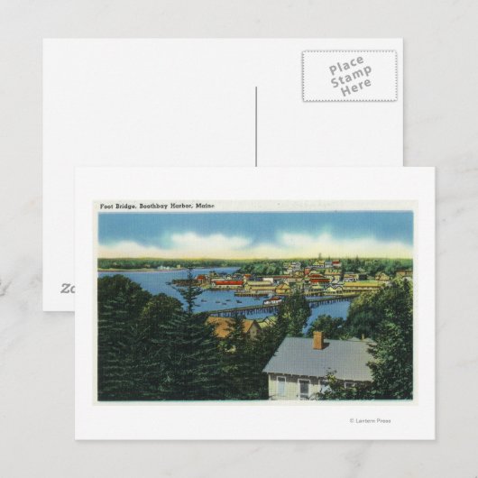 Uitzicht van de voetbrug briefkaart (Voorkant / Achterkant)