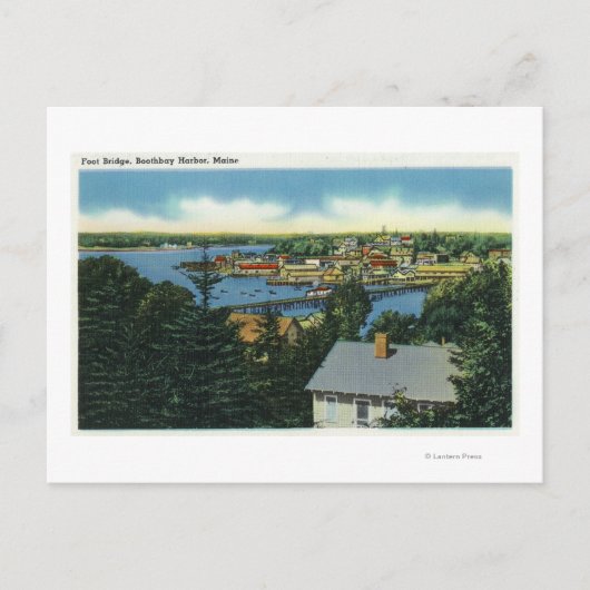 Uitzicht van de voetbrug briefkaart (Voorkant)